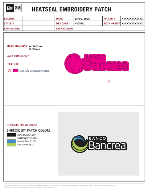 500 Parches Bordado 8 x 4 cm — 5 diseños (100 pzas c/u)
