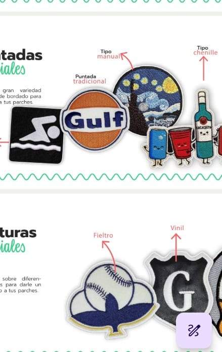50 Parches Bordado 10cm — Los Gulfs